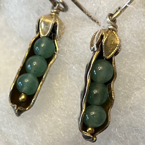 Sweet Jade Pea Earrings - Picture 2 of 2
